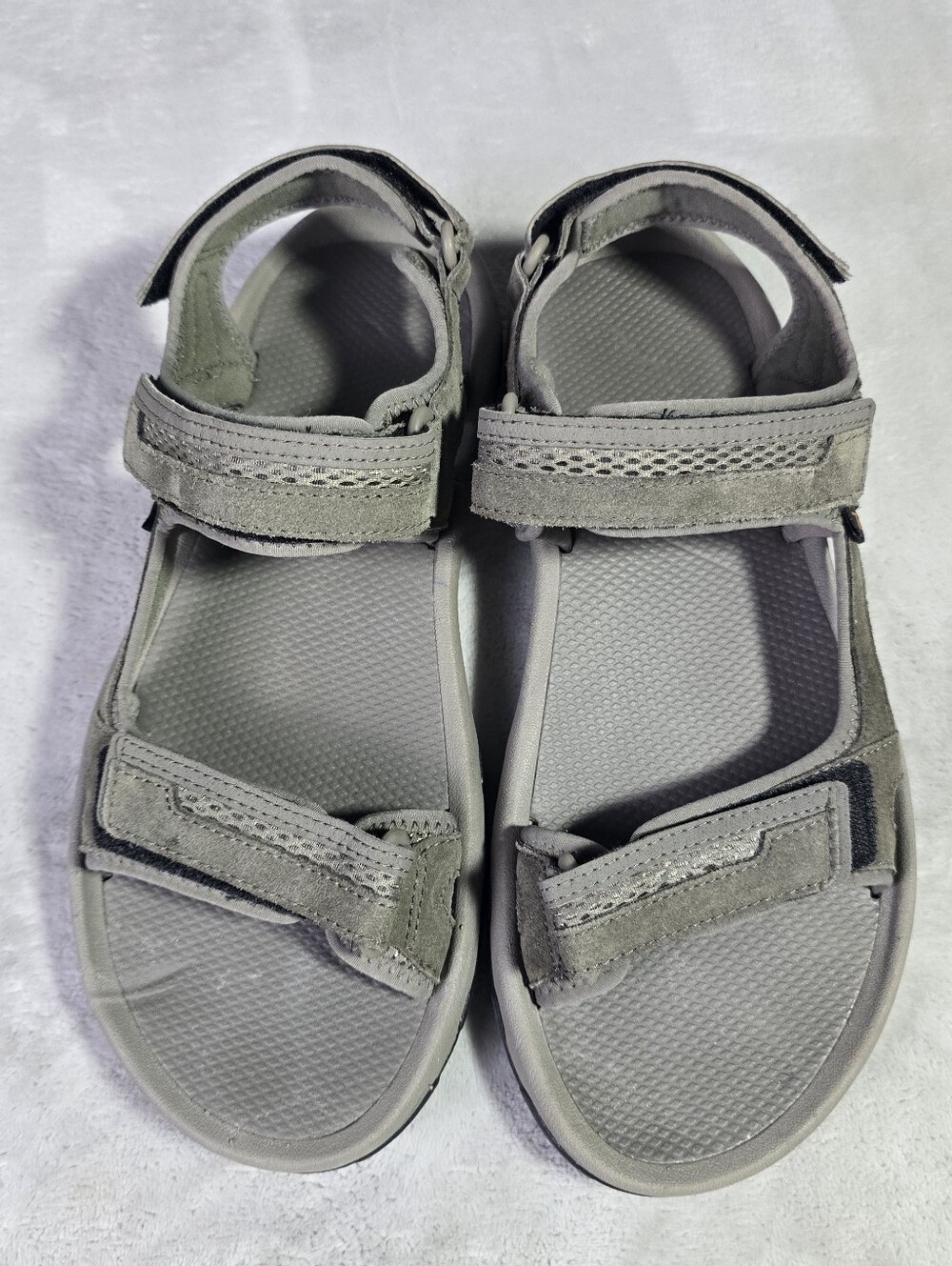 Teva Men's Hudson Hiking Sandals Taupe Suede 1002433 Size 10 Comfort Walking
